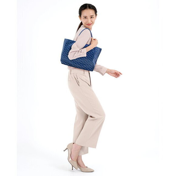 Goyard Saint Louis Tote Bag Canvas Blue - Picture 1 of 10